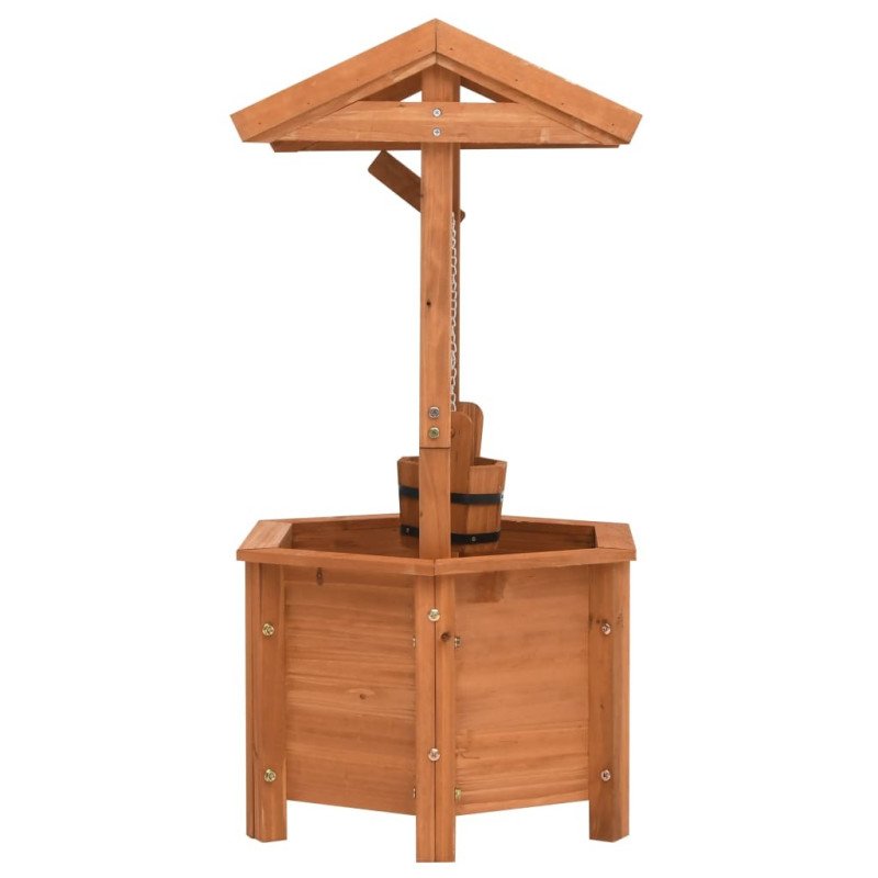 vidaXL Záhradný kvetináč studňa prianí 40x40x84 cm jedľové drevo