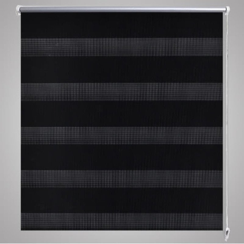 Roleta vzor zebra, 100 x 175 cm, čierna
