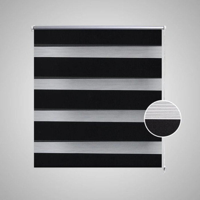 Roleta vzor zebra, 120 x 175 cm, čierna