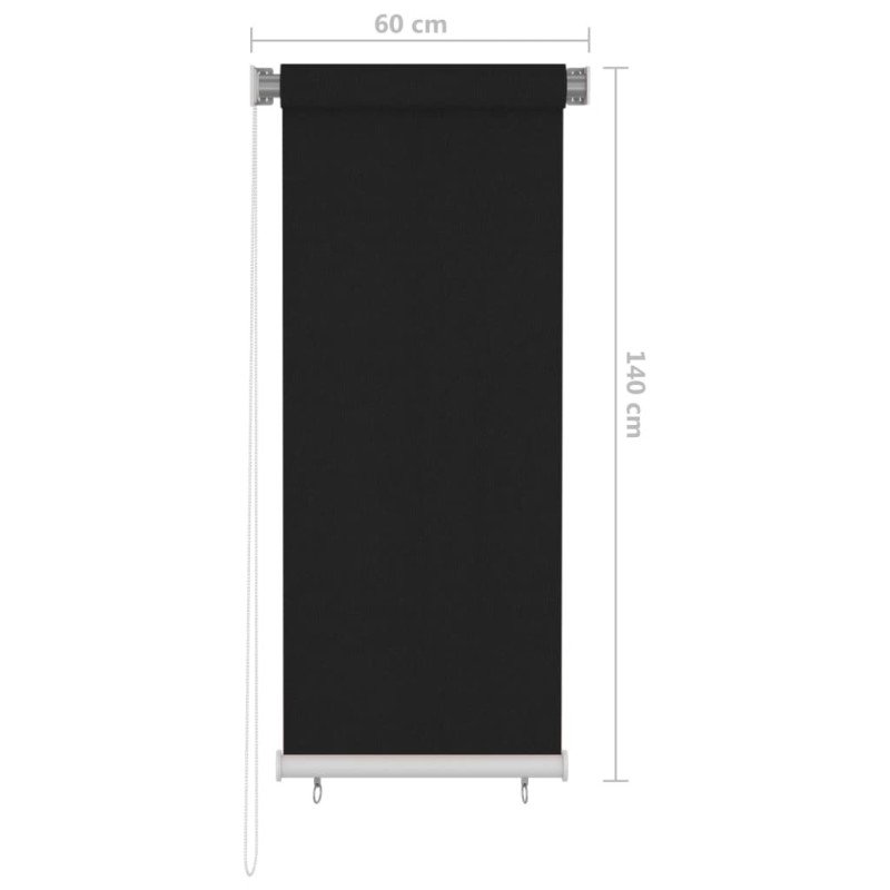 vidaXL Vonkajšia zatemňovacia roleta 60x140 cm čierna