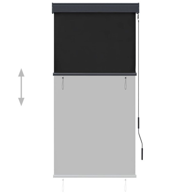 vidaXL Vonkajšia zatemňovacia roleta 80x250 cm antracitová