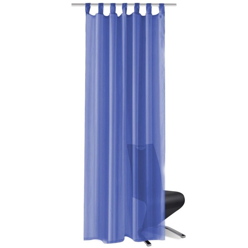 vidaXL Záves z látky voál, 2 ks, 140 x 225 cm, kráľovský modrý