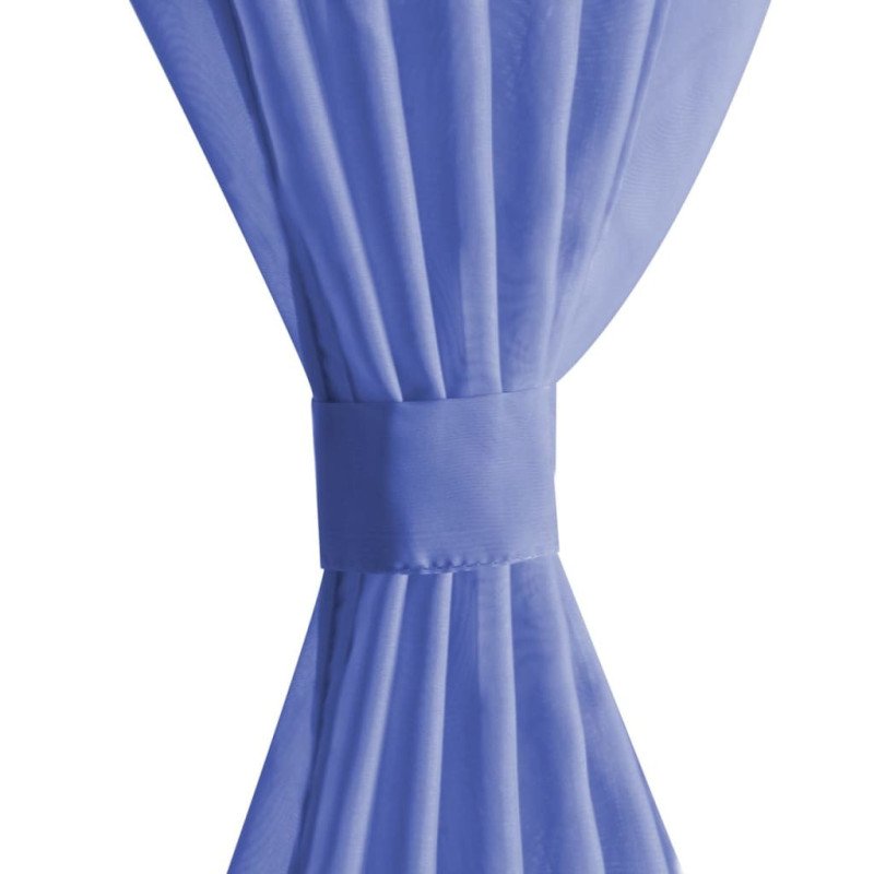 vidaXL Záves z látky voál, 2 ks, 140 x 225 cm, kráľovský modrý