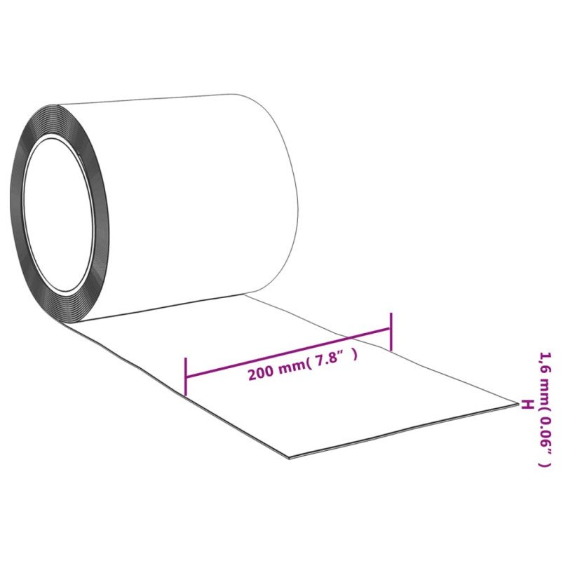 vidaXL Náhradná lamelová rolka z PVC 2mm x 200mm 25 m