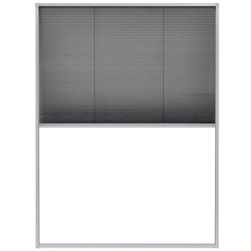 vidaXL Plisovaná okenná sieťka proti hmyzu s hliníkovým rámom, 60 x 80 cm 