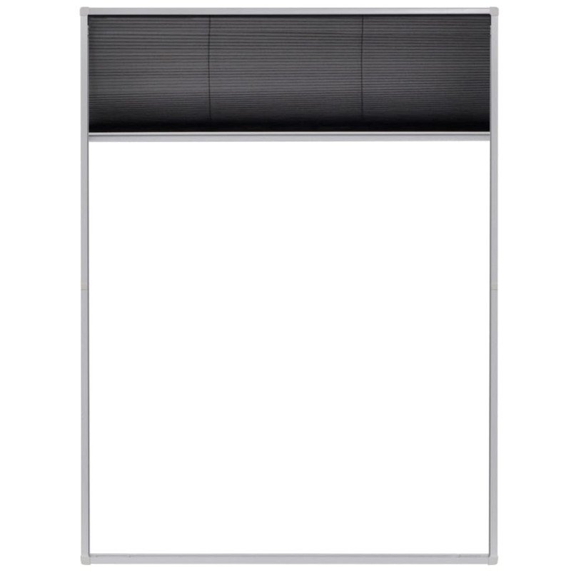 vidaXL Plisovaná okenná sieťka proti hmyzu s hliníkovým rámom, 60 x 80 cm 