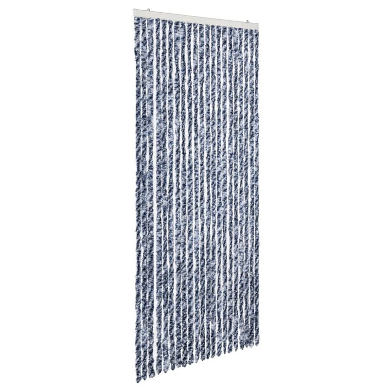 vidaXL Záves proti hmyzu, modrý, biely a strieborný 90x220 cm, ženilka