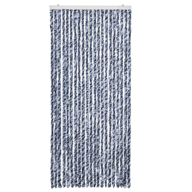 vidaXL Záves proti hmyzu, modrý, biely a strieborný 90x220 cm, ženilka