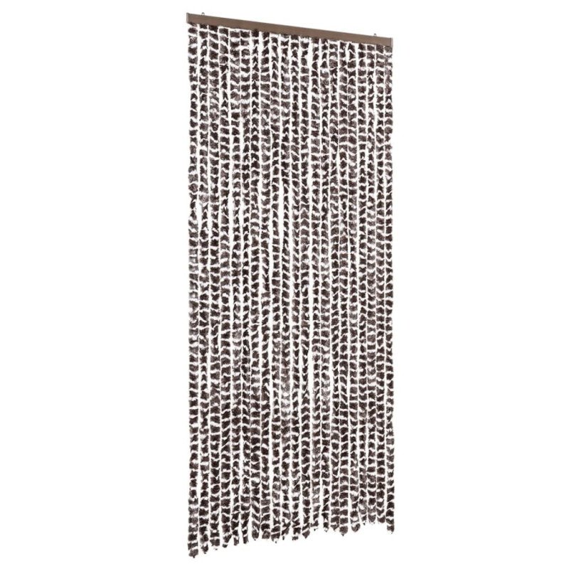 vidaXL Záves proti hmyzu, hnedý a biely 90x220 cm, ženilka