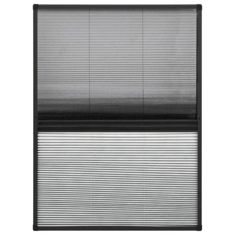 vidaXL Plisovaná okenná sieťka proti hmyzu s roletou, hliník 80x120 cm