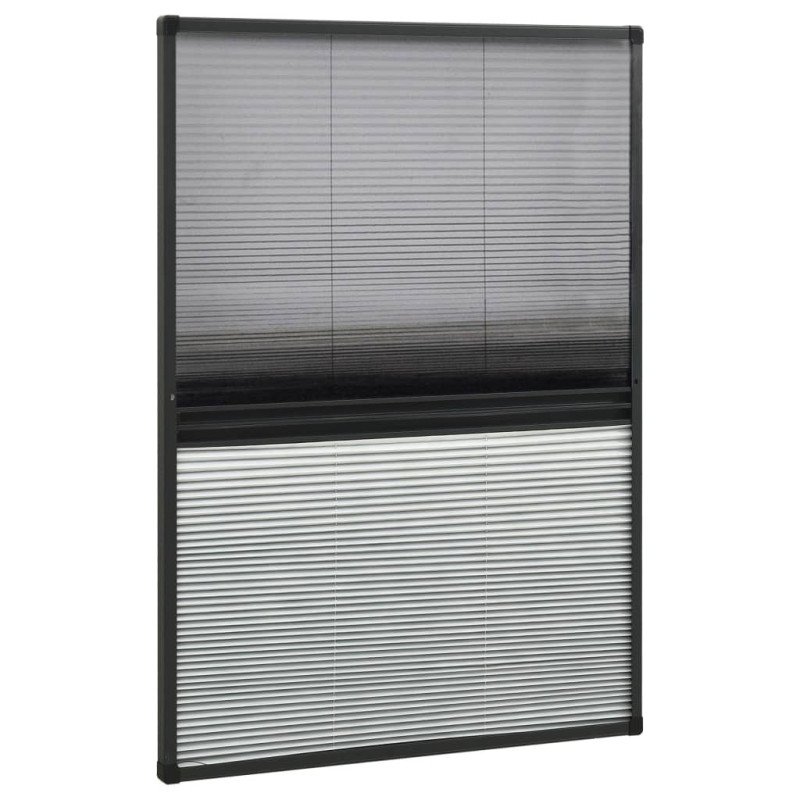 vidaXL Plisovaná okenná sieťka proti hmyzu s roletou, hliník 80x120 cm