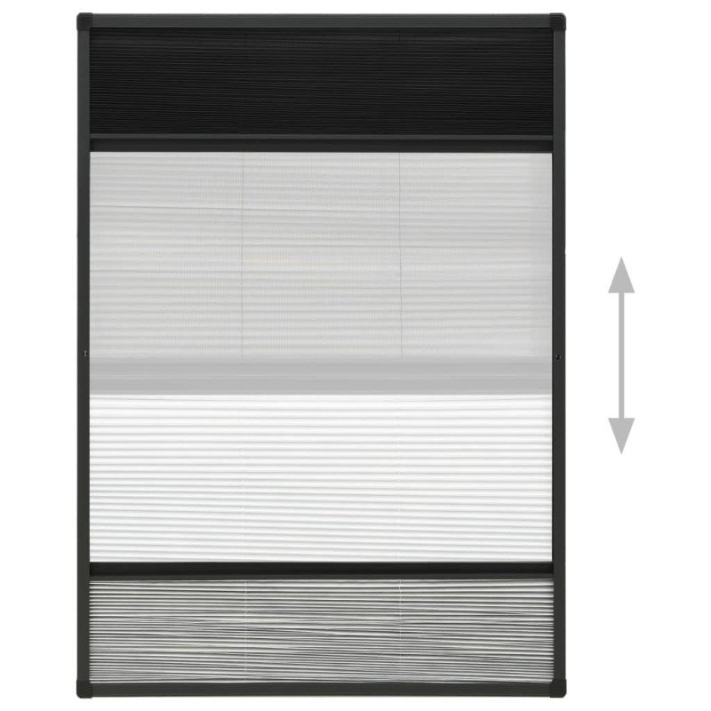 vidaXL Plisovaná okenná sieťka proti hmyzu s roletou, hliník 80x120 cm