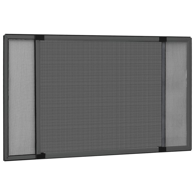 vidaXL Výsuvná okenná sieťka proti hmyzu antracitová (100-193)x75 cm
