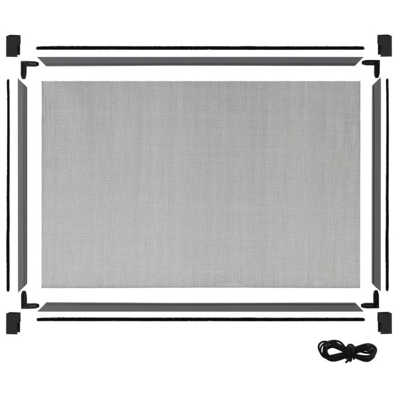 vidaXL Výsuvná okenná sieťka proti hmyzu antracitová (100-193)x75 cm