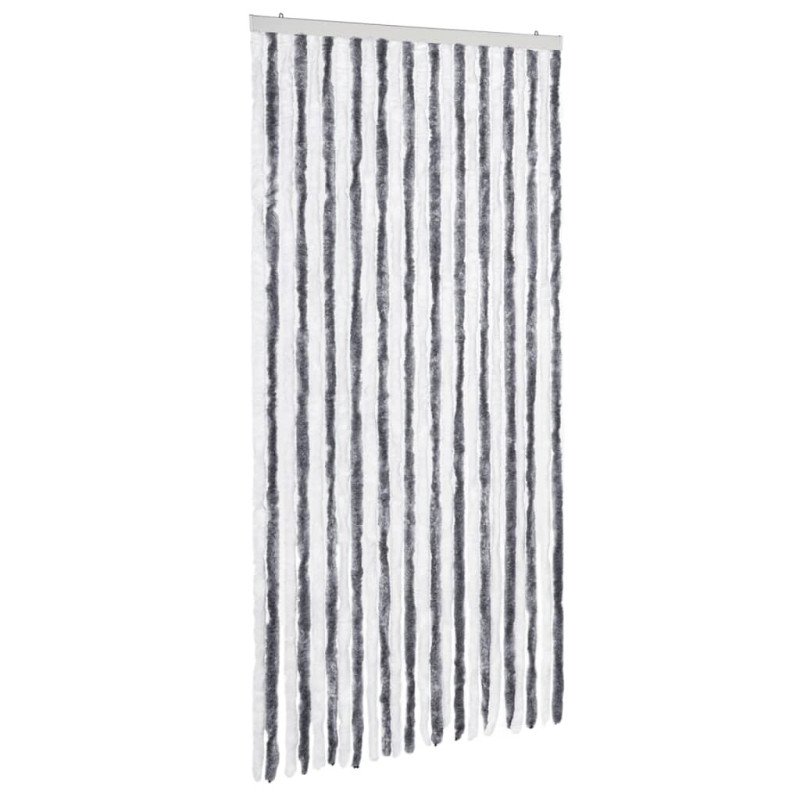 vidaXL Záves proti hmyzu, sivý a biely 100x220 cm, ženilka