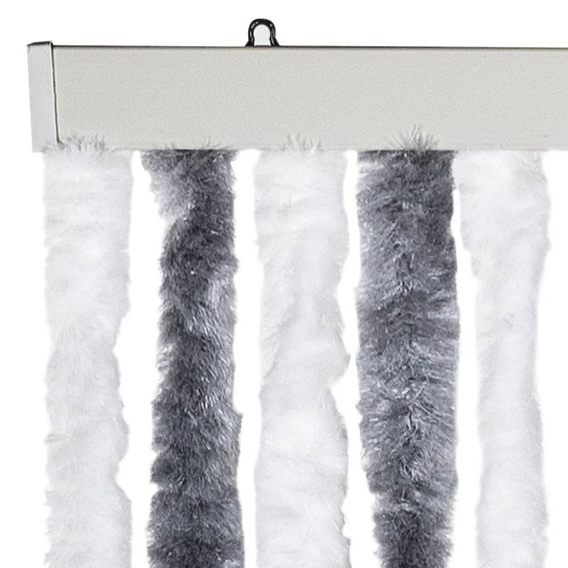 vidaXL Záves proti hmyzu, sivý a biely 100x220 cm, ženilka