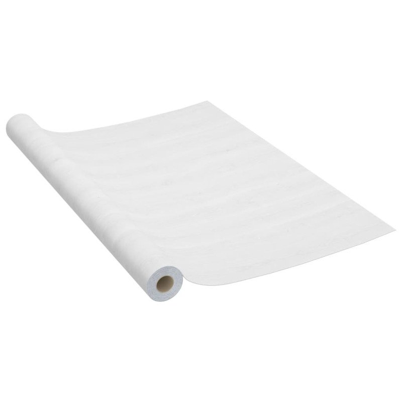 vidaXL Samolepiace fólie na dvere 2 ks biele drevo 210x90 cm PVC