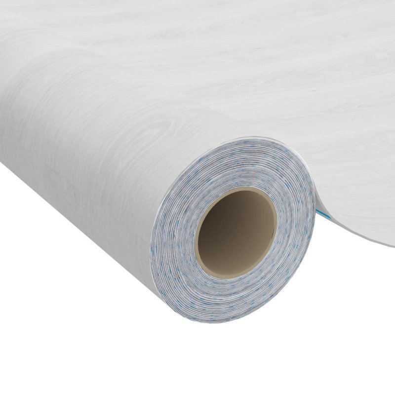 vidaXL Samolepiace fólie na dvere 2 ks biele drevo 210x90 cm PVC