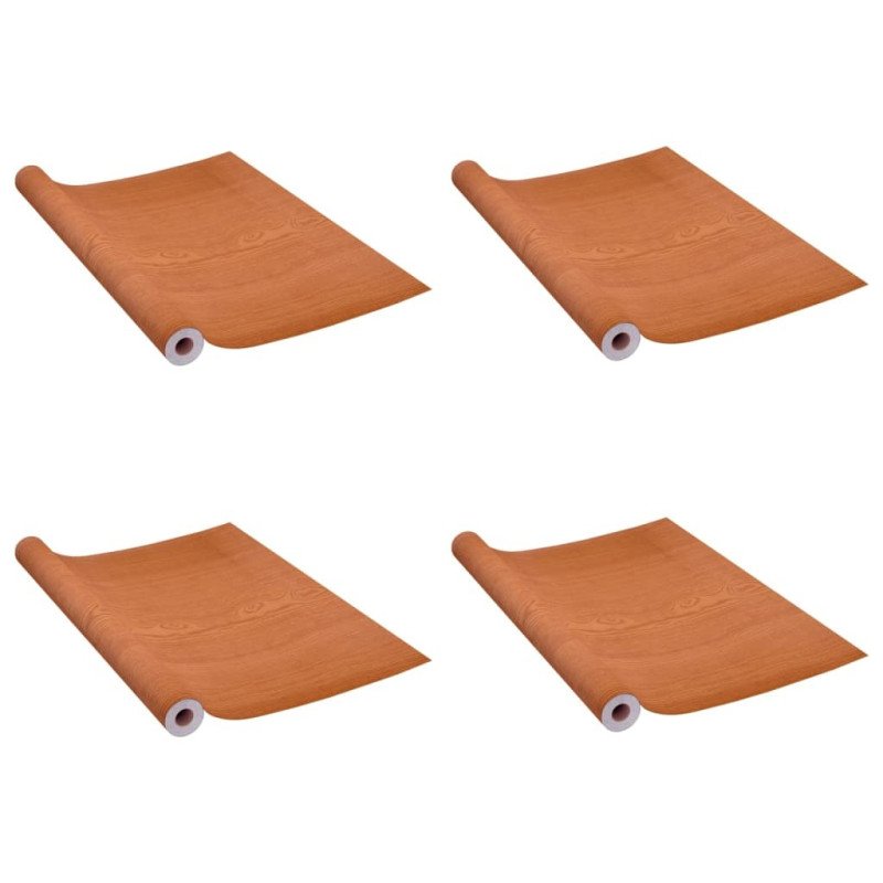 vidaXL Samolepiace tapety na dvere 4 ks, svetlý dub 210x90 cm, PVC