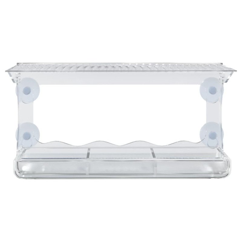 vidaXL Kŕmidlá pre vtáky na okno 2 ks akrylové 30x12x15 cm