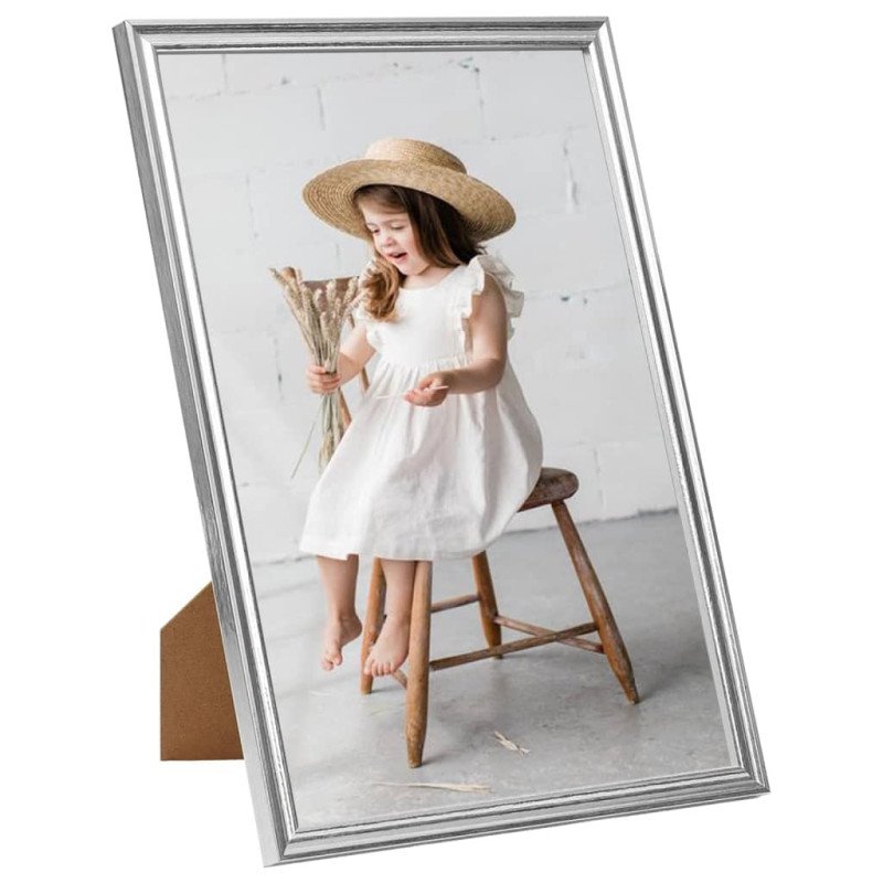 vidaXL Fotorámiky na stenu alebo stôl 3 ks strieborné 70x90 cm MDF