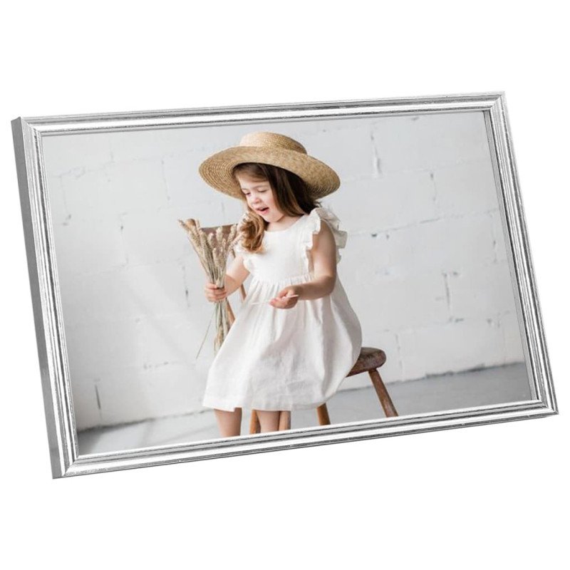 vidaXL Fotorámiky na stenu alebo stôl 3 ks strieborné 70x90 cm MDF