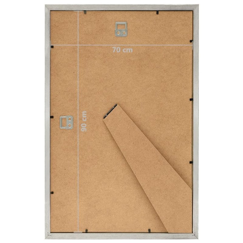 vidaXL Fotorámiky na stenu alebo stôl 3 ks strieborné 70x90 cm MDF