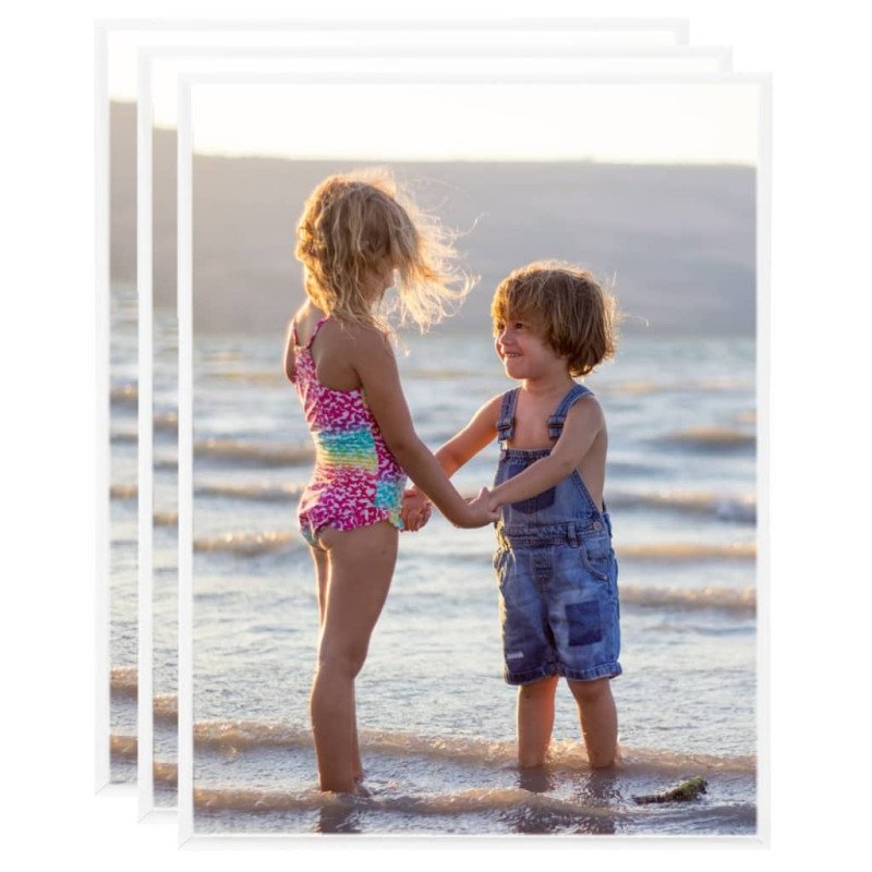 vidaXL Fotorámiky na stenu alebo stôl 3 ks biele 40x50 cm MDF vidaXL Fotorámiky na stenu alebo stôl 3 ks biele 40x50 cm MDF
