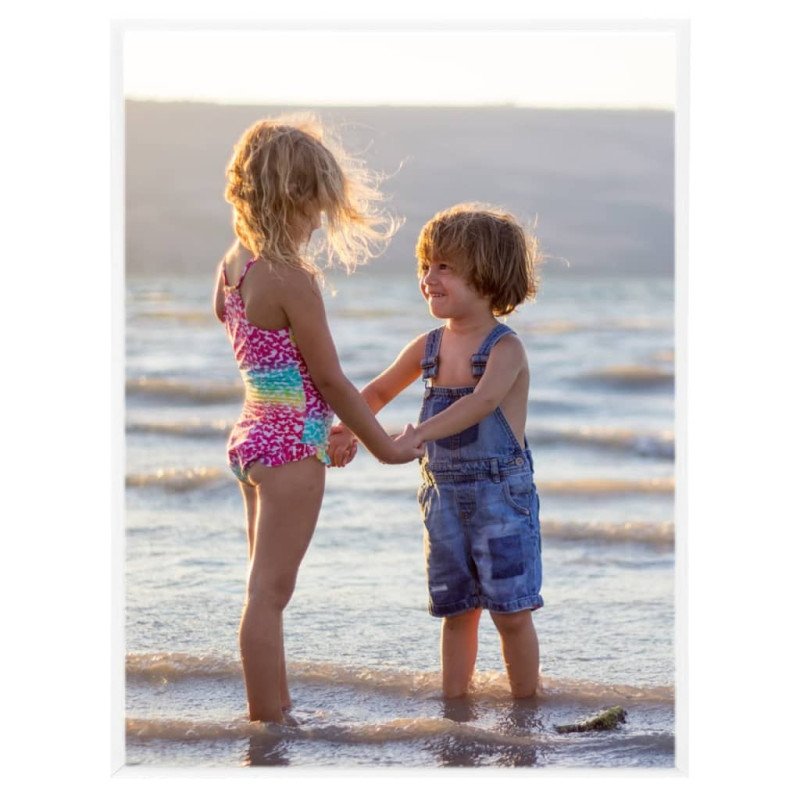 vidaXL Fotorámiky na stenu alebo stôl 3 ks biele 40x50 cm MDF