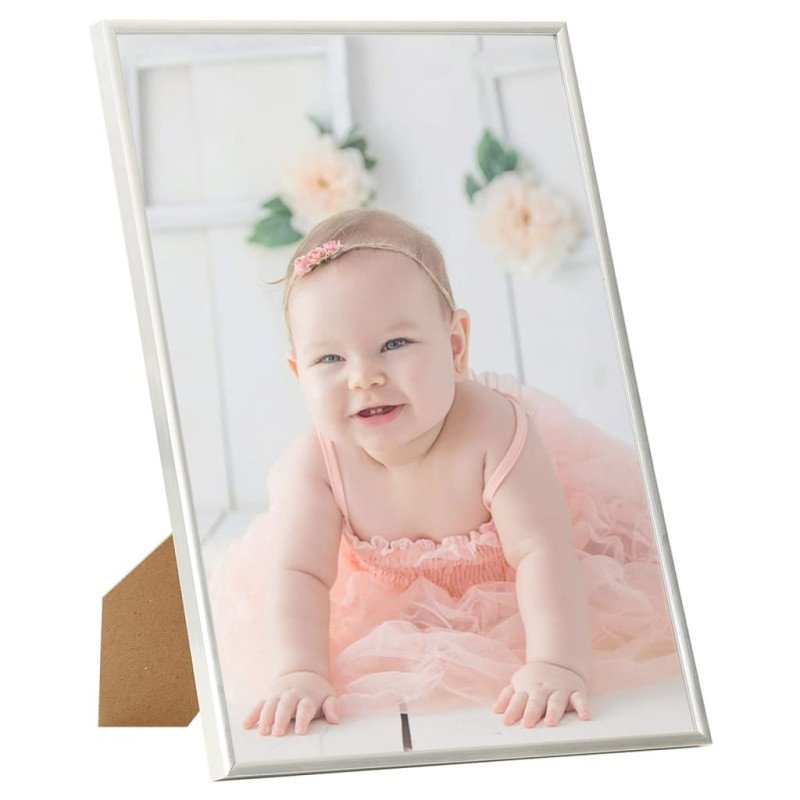 vidaXL Fotorámiky na stenu alebo stôl 5 ks strieborné 50x70 cm MDF