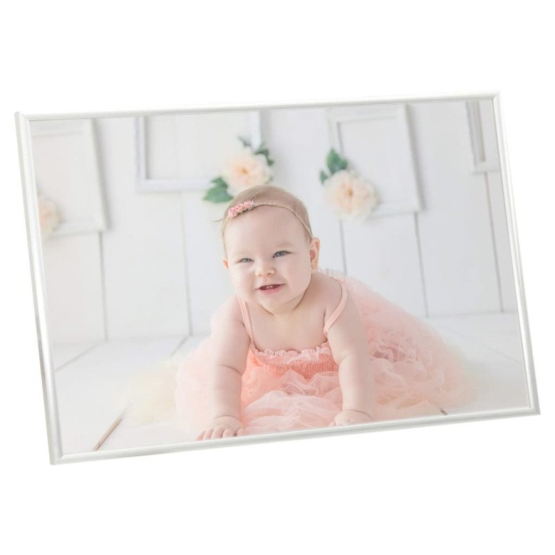 vidaXL Fotorámiky na stenu alebo stôl 5 ks strieborné 50x70 cm MDF