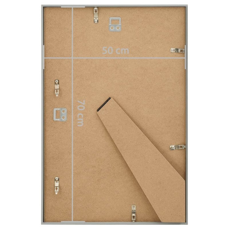 vidaXL Fotorámiky na stenu alebo stôl 5 ks strieborné 50x70 cm MDF
