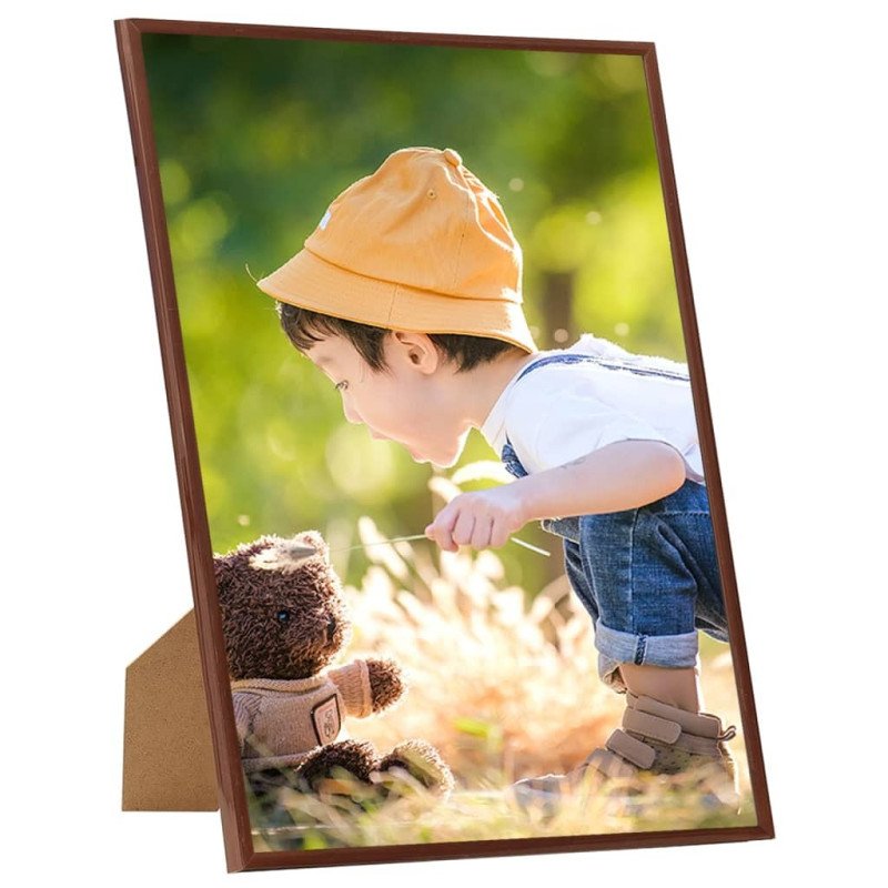 vidaXL Fotorámiky na stenu alebo stôl 3 ks bronzové 59,4x84 cm MDF