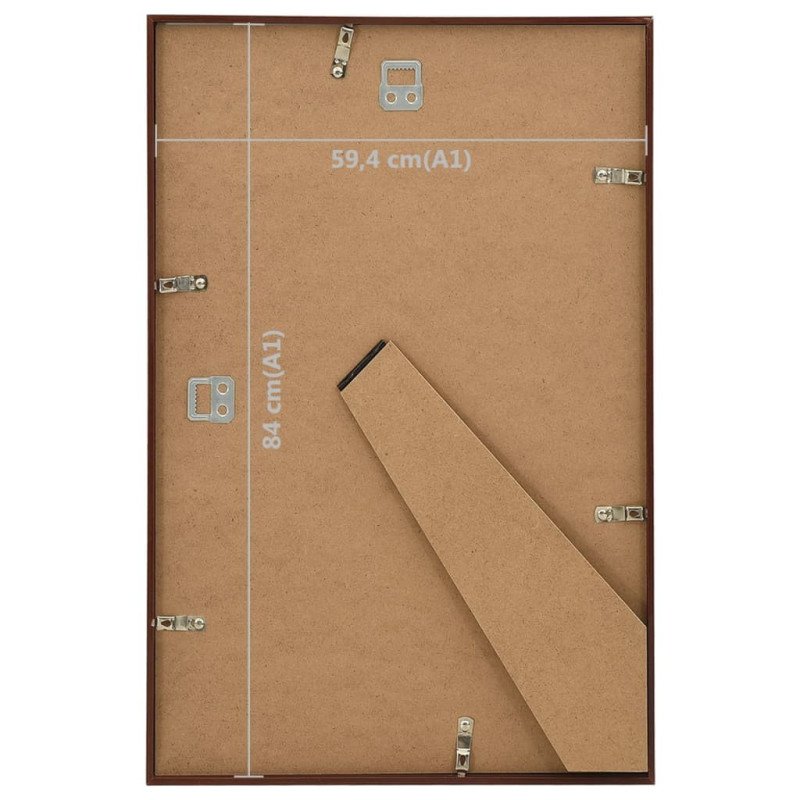 vidaXL Fotorámiky na stenu alebo stôl 3 ks bronzové 59,4x84 cm MDF