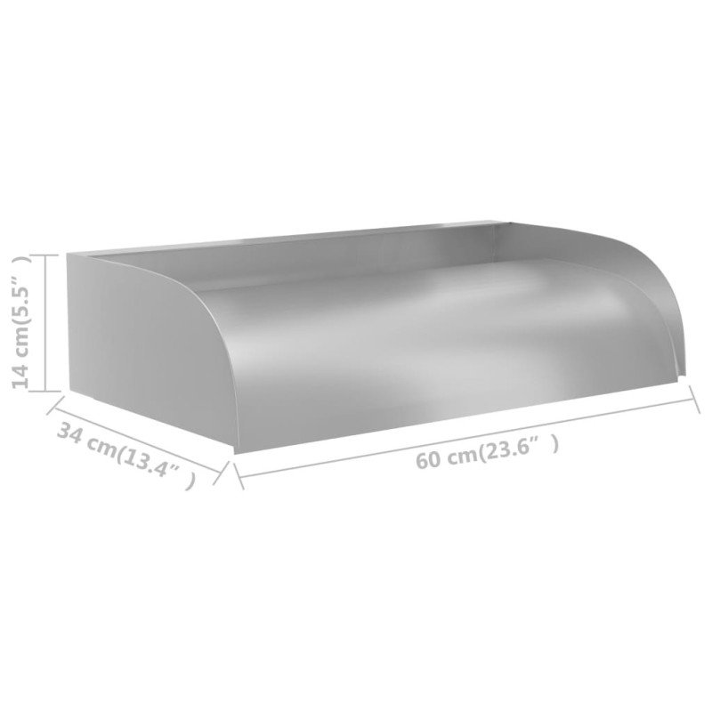vidaXL Vodopád 60x34x14 cm nehrdzavejúca oceľ 304