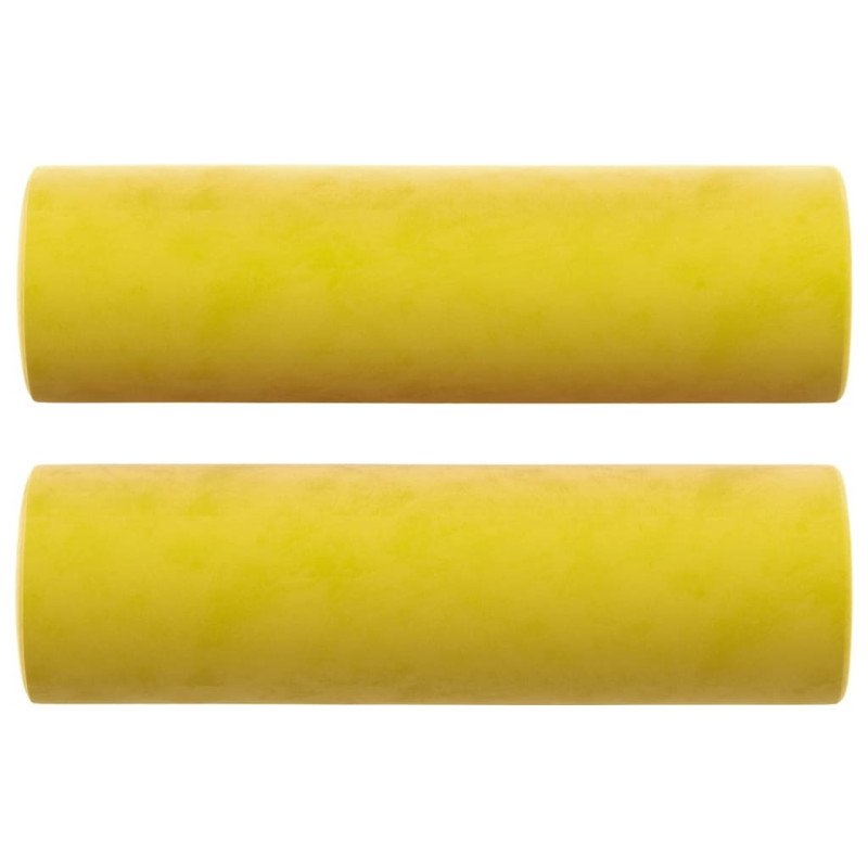 vidaXL Dekoratívne vankúše 2 ks žlté ?15x50 cm zamat