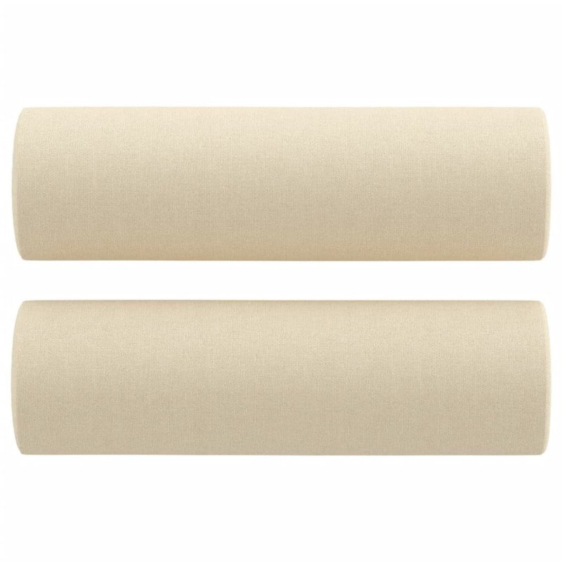 vidaXL Dekoratívne vankúše 2 ks krémové ?15x50 látka