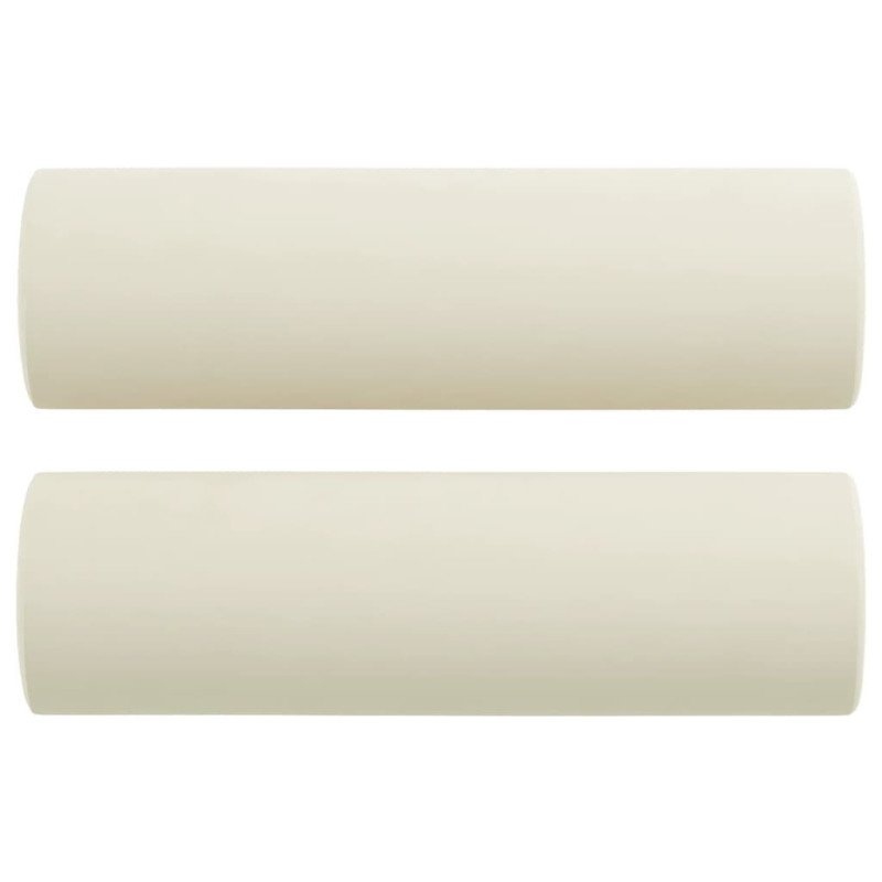 vidaXL Dekoratívne vankúše 2 ks krémové ?15x50 cm zamat