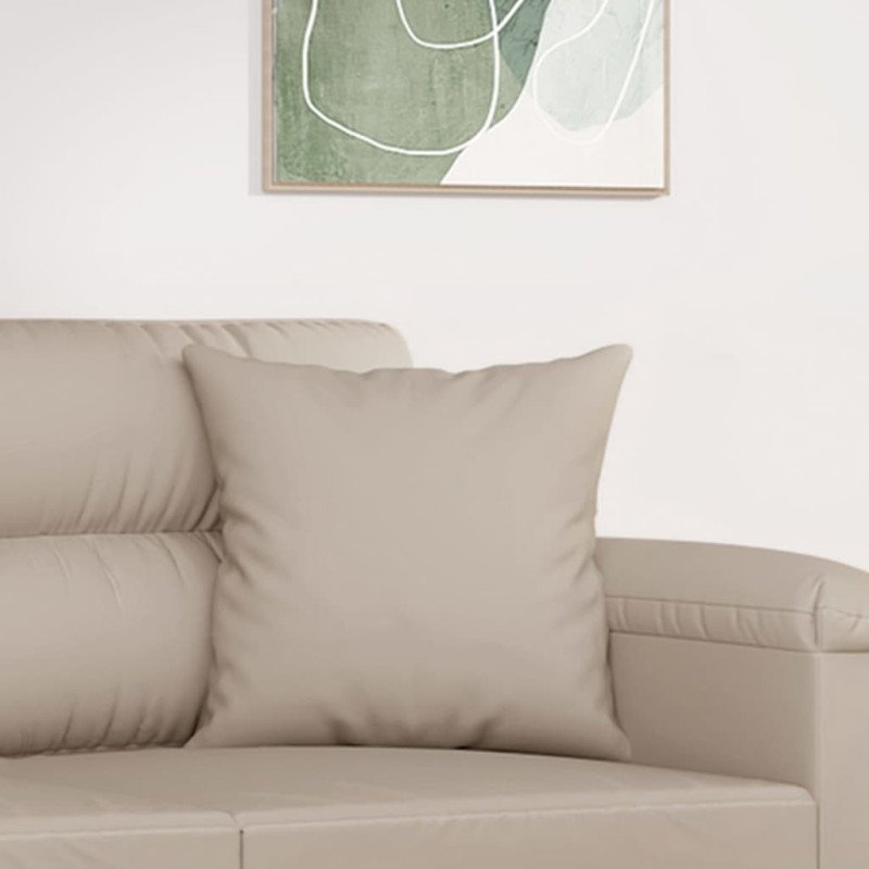 vidaXL Dekoratívne vankúše 2 ks krémové 40x40 cm mikrovláknová látka
