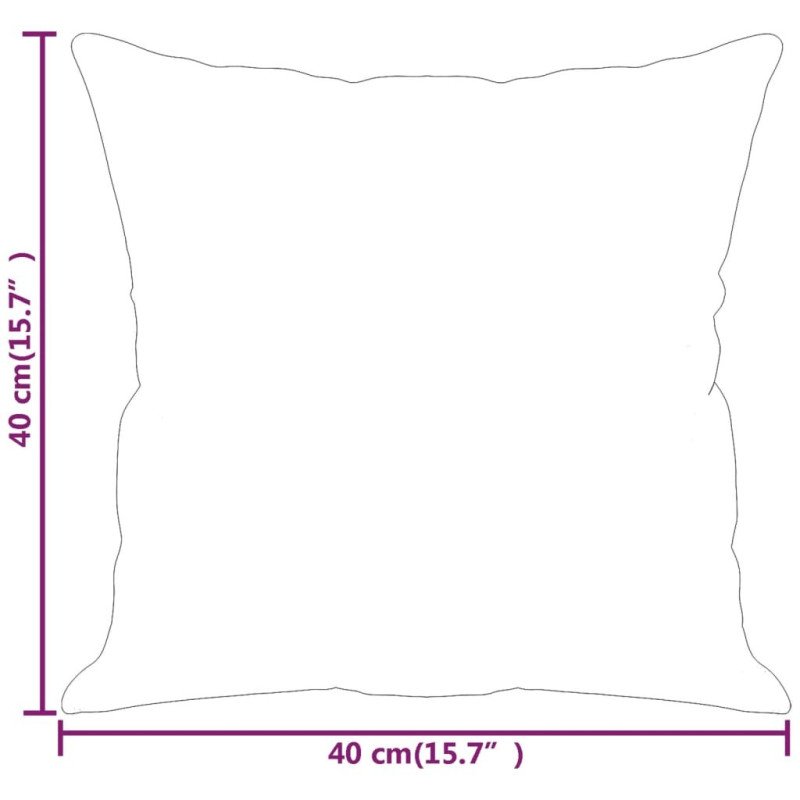vidaXL Dekoratívne vankúše 2 ks krémové 40x40 cm látka