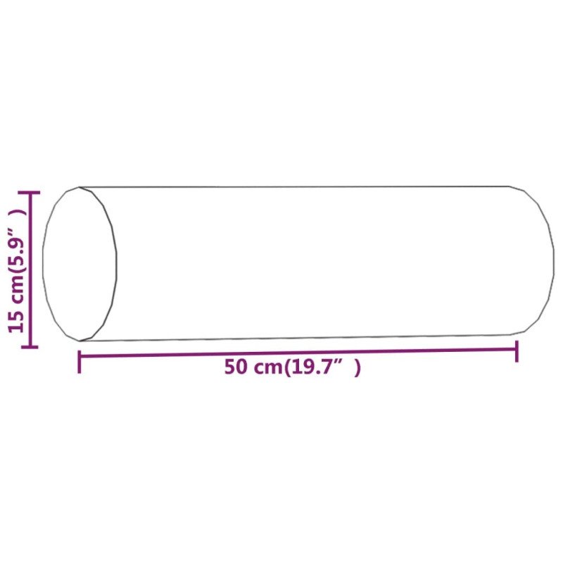 vidaXL Dekoratívne vankúše 2 ks bledosivé ?15x50 cm látka