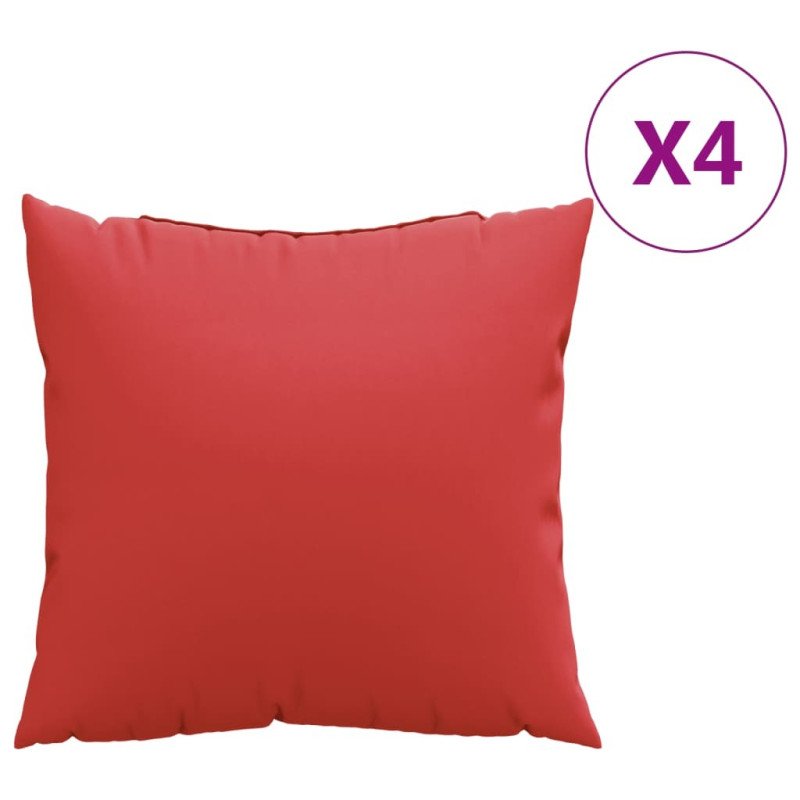 vidaXL Dekoratívne vankúše 4 ks, červené 60x60 cm, látka