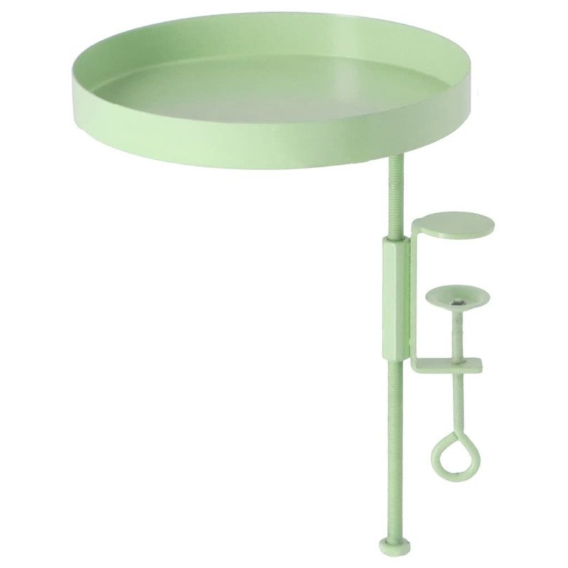 Esschert Design Podnos na rastliny so svorkami okrúhly zelený M
