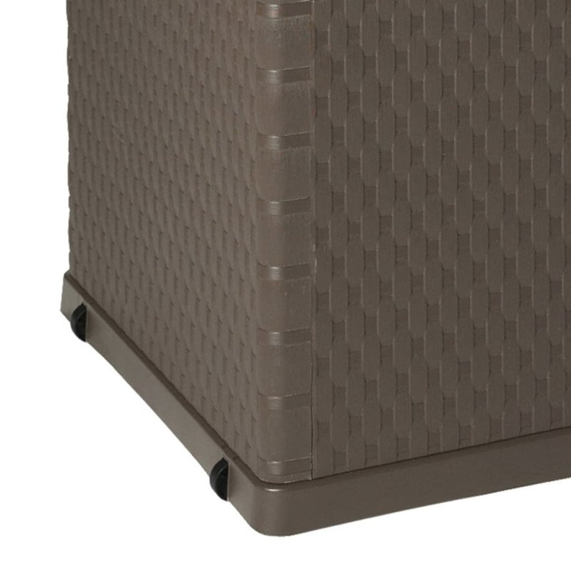 vidaXL Záhradný úložný box, hnedý 120x56x63 cm, PP ratan