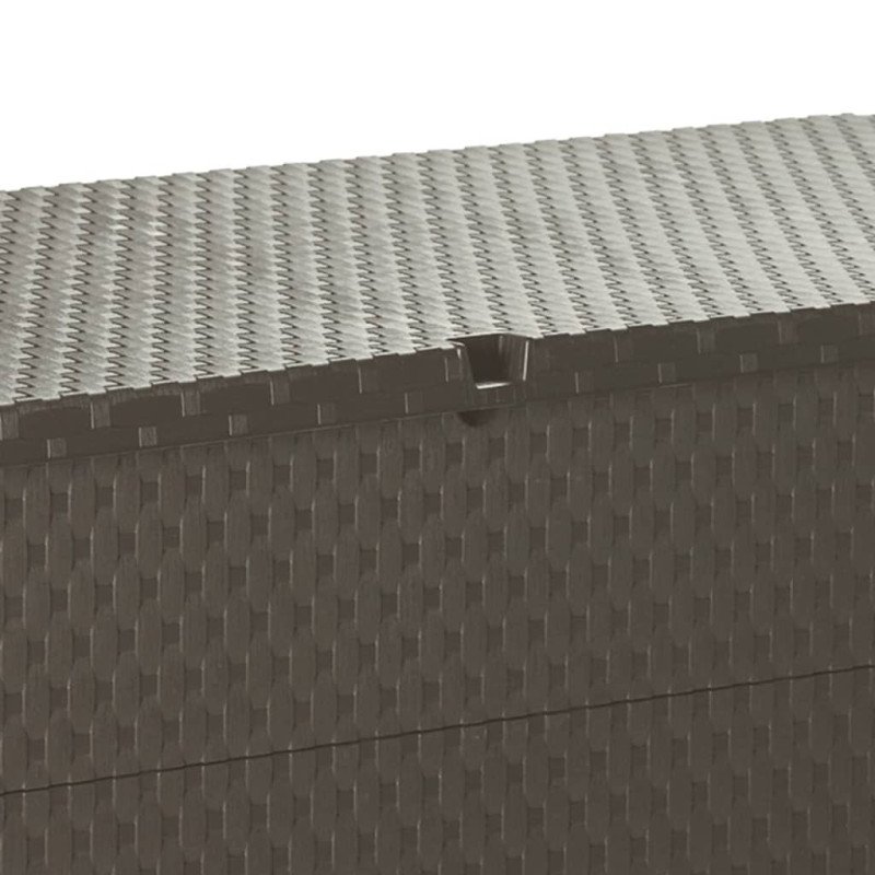 vidaXL Záhradný úložný box, hnedý 120x56x63 cm, PP ratan