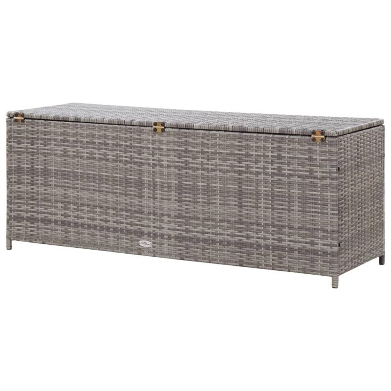 vidaXL Záhradný úložný box, sivý 120x50x60 cm, polyratan