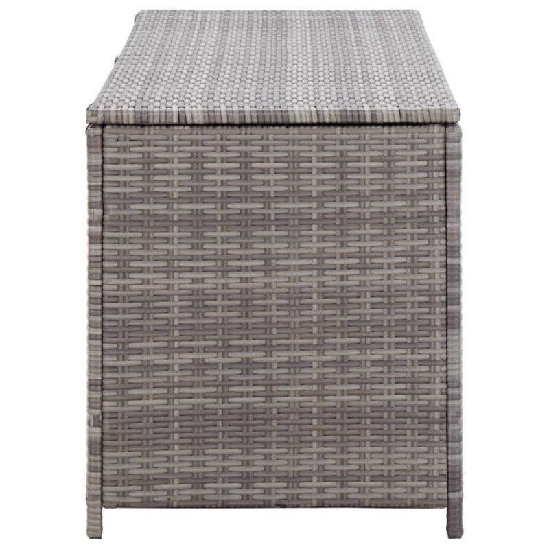 vidaXL Záhradný úložný box, sivý 120x50x60 cm, polyratan