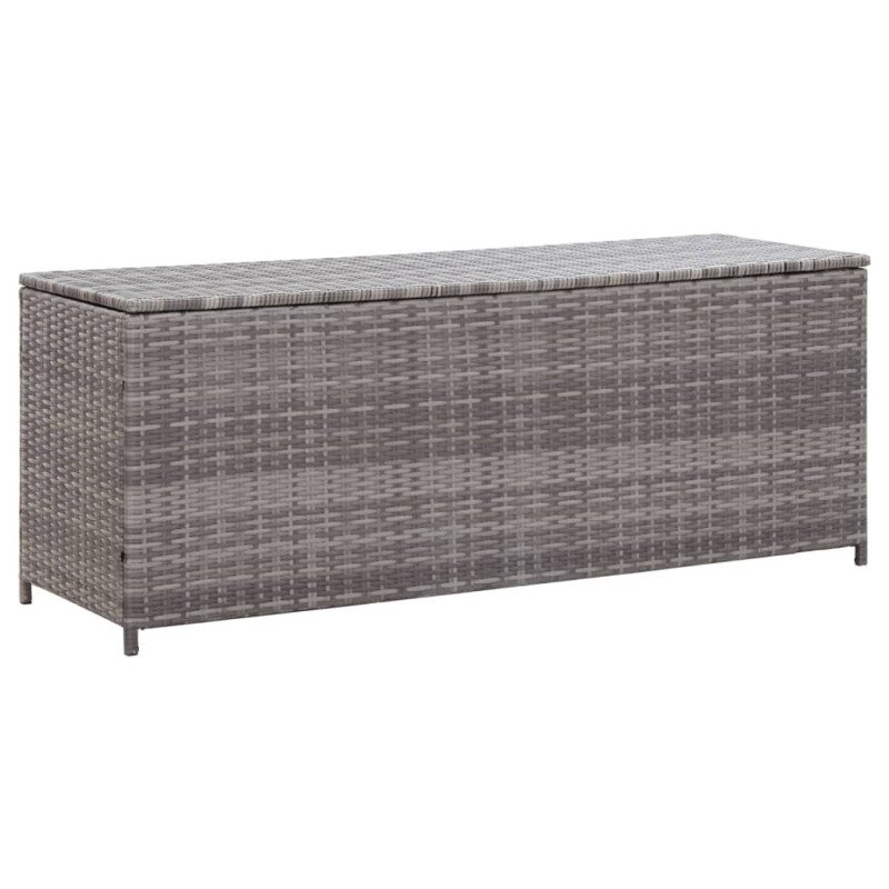 vidaXL Záhradný úložný box, sivý 150x50x60 cm, polyratan 
