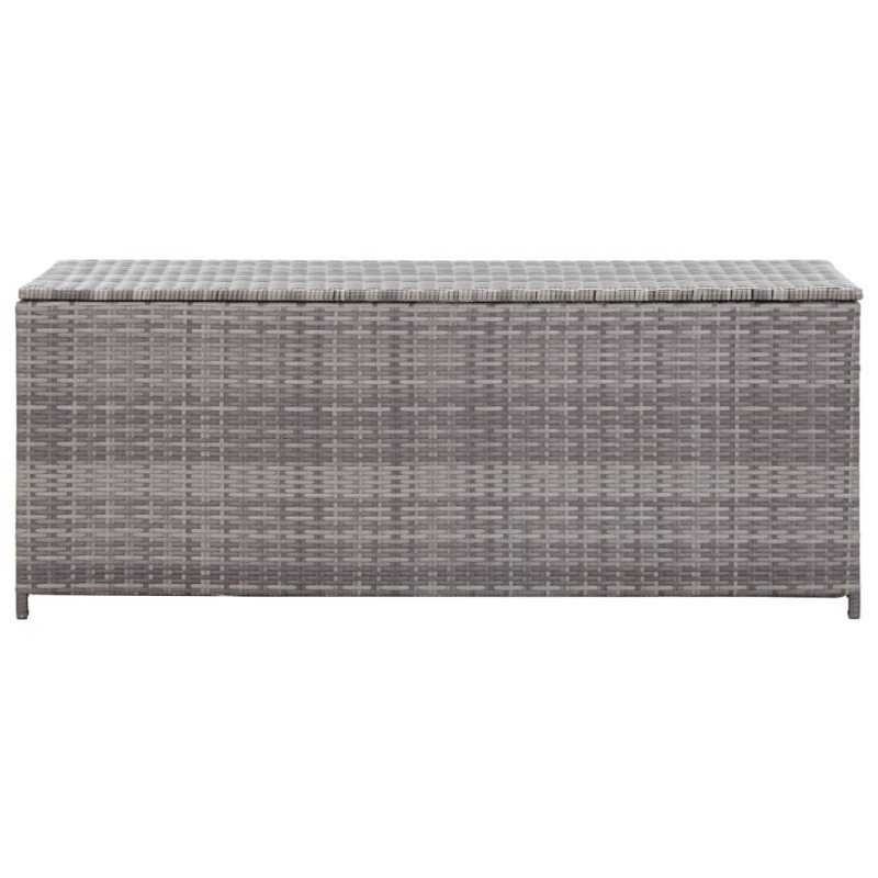 vidaXL Záhradný úložný box, sivý 150x50x60 cm, polyratan 