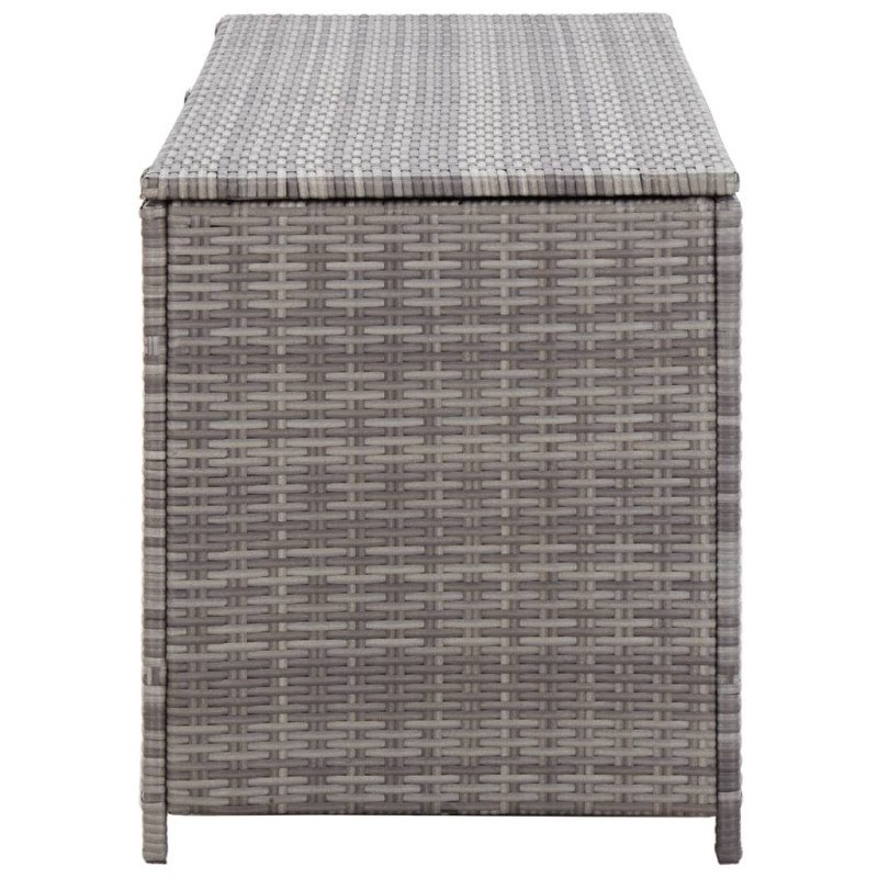 vidaXL Záhradný úložný box, sivý 150x50x60 cm, polyratan 